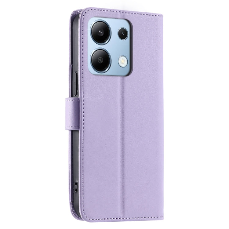 For Redmi Note 13 4G Ring Buckle Rhombic Leather Phone Case