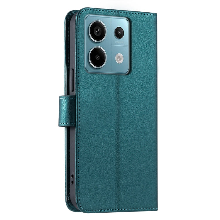 For Redmi Note 13 5G Ring Buckle Rhombic Leather Phone Case