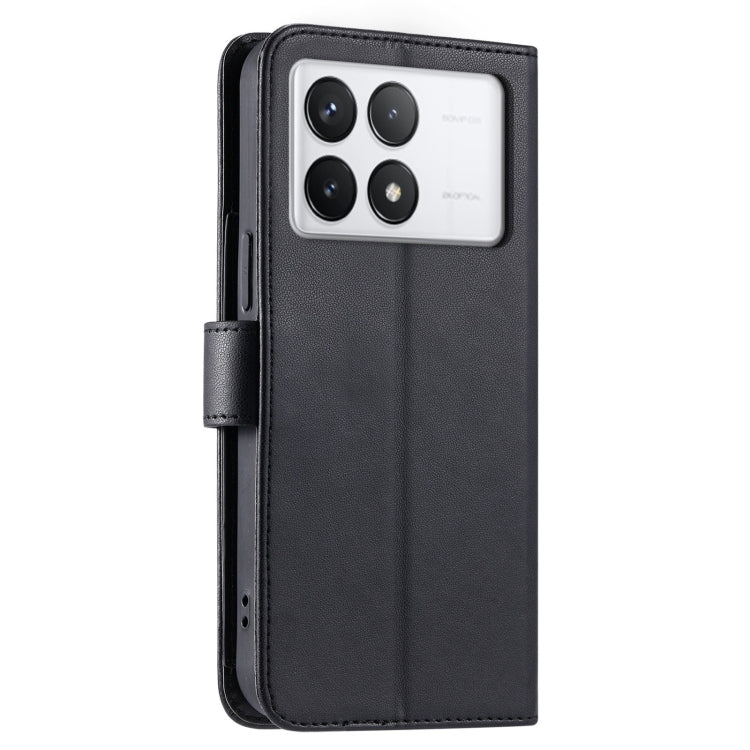For Redmi K70 Ring Buckle Rhombic Leather Phone Case