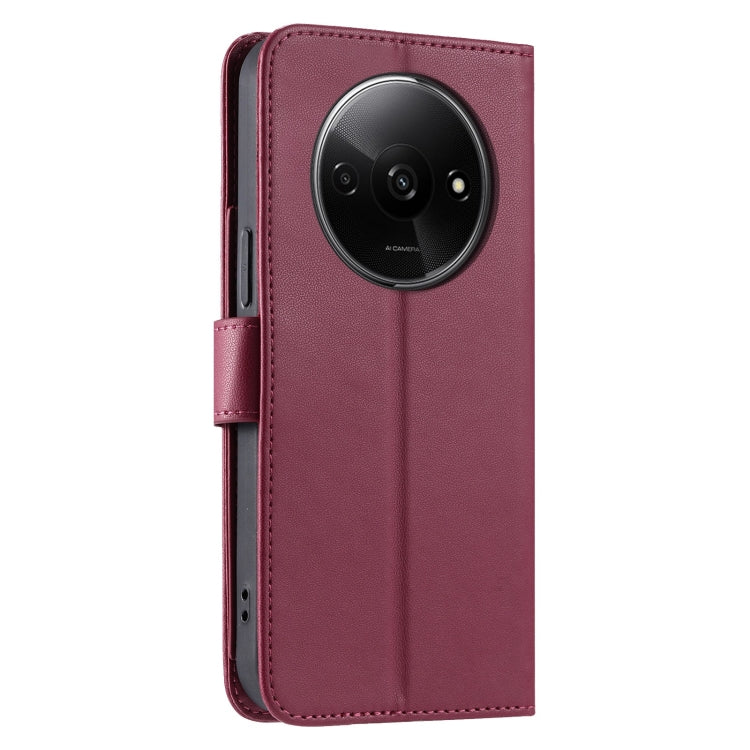 For Redmi A3 4G Global Ring Buckle Rhombic Leather Phone Case
