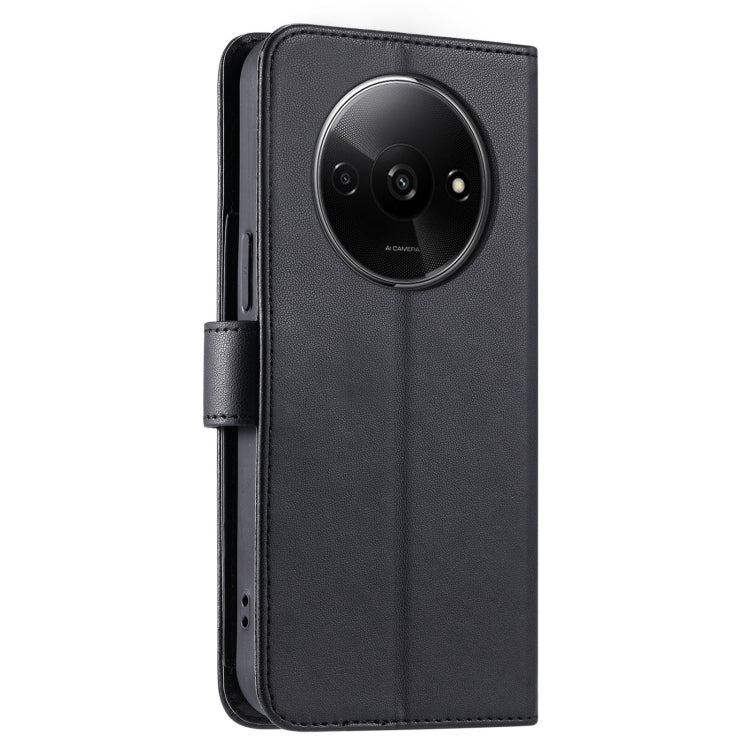 For Redmi A3 4G Global Ring Buckle Rhombic Leather Phone Case