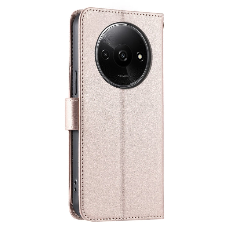 For Redmi A3 4G Global Ring Buckle Rhombic Leather Phone Case