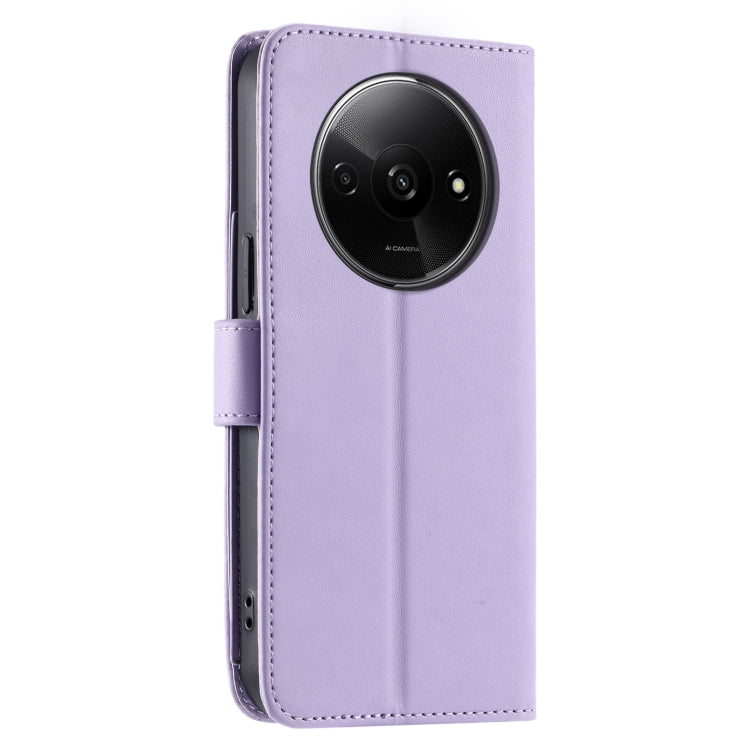 For Redmi A3 4G Global Ring Buckle Rhombic Leather Phone Case