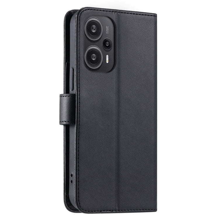 For Redmi Note 12 Turbo 5G Ring Buckle Rhombic Leather Phone Case