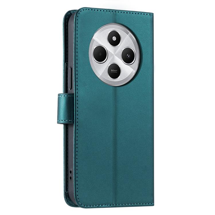 For Redmi 14C 4G / 14R 5G Global Ring Buckle Rhombic Leather Phone Case