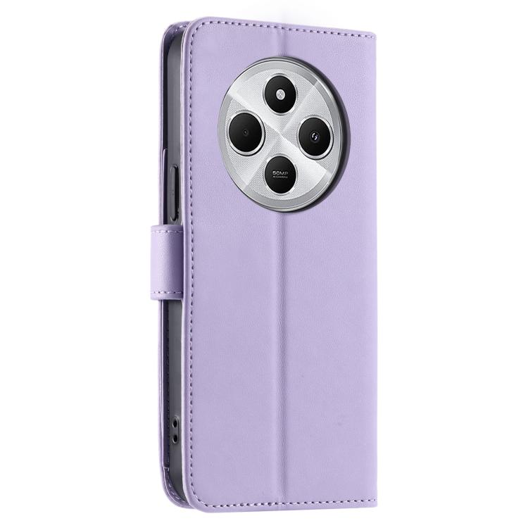 For Redmi 14C 4G / 14R 5G Global Ring Buckle Rhombic Leather Phone Case
