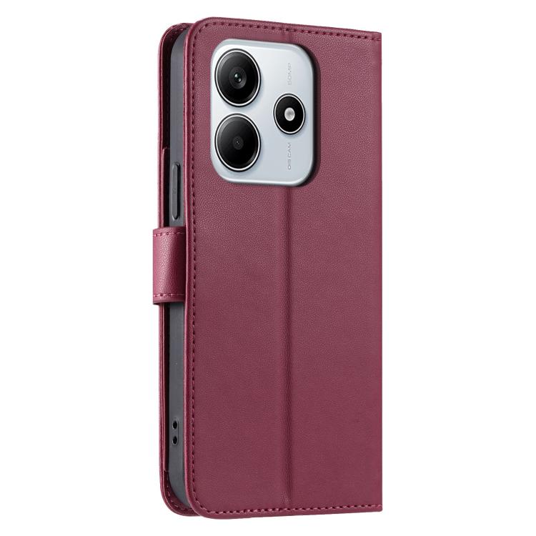 For Redmi Note 14 5G / Poco M7 Pro 5G Ring Buckle Rhombic Leather Phone Case