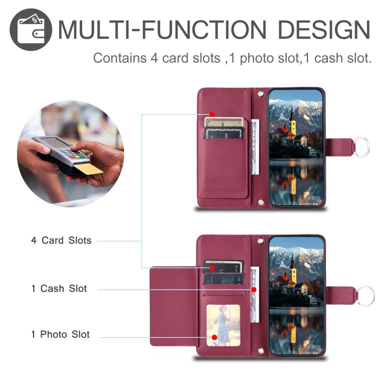 For Redmi Note 14 5G / Poco M7 Pro 5G Ring Buckle Rhombic Leather Phone Case