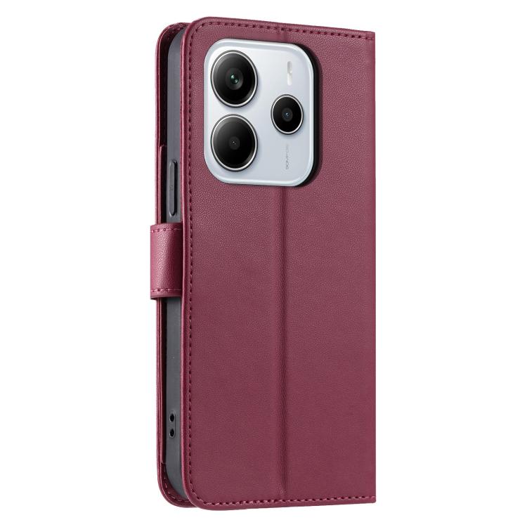 For Redmi Note 14 Pro 4G Global Ring Buckle Rhombic Leather Phone Case
