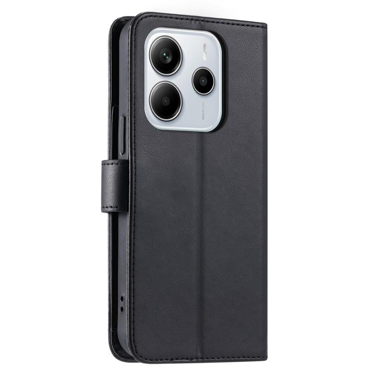 For Redmi Note 14 Pro 4G Global Ring Buckle Rhombic Leather Phone Case