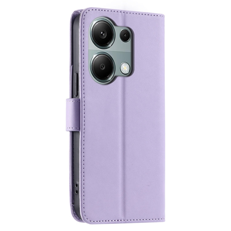 For Xiaomi Poco M6 Pro 4G Ring Buckle Rhombic Leather Phone Case