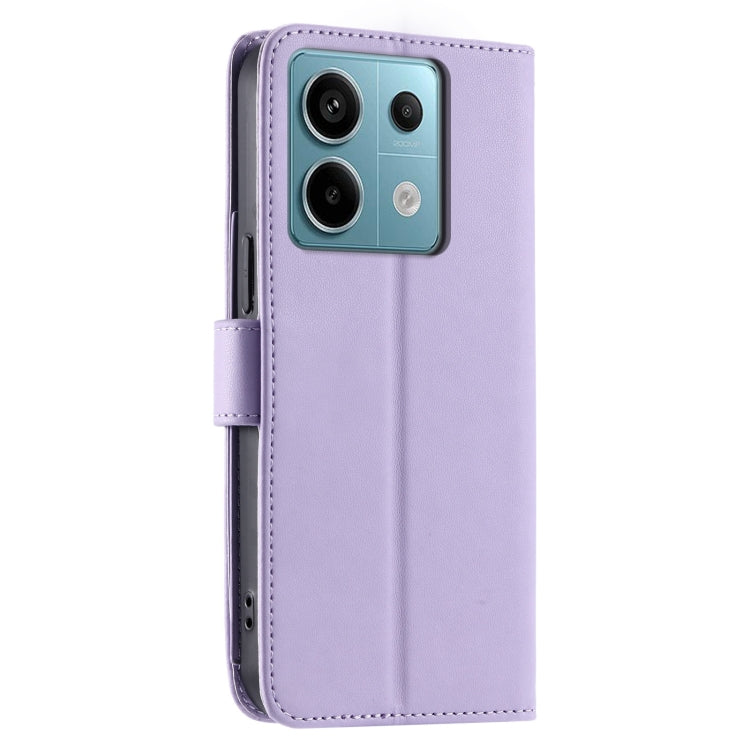 For Xiaomi Poco X6 5G Global Ring Buckle Rhombic Leather Phone Case