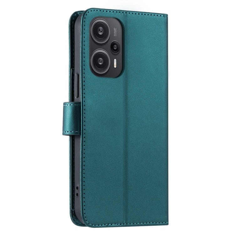 For Xiaomi Poco F5 Ring Buckle Rhombic Leather Phone Case
