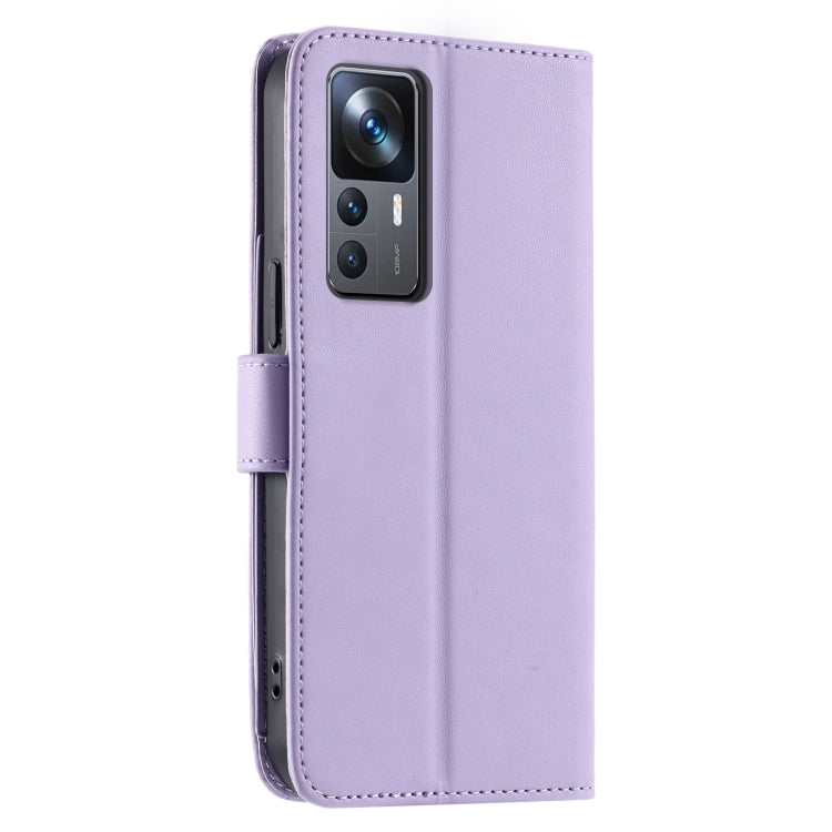 For Xiaomi 12T / 12T Pro Ring Buckle Rhombic Leather Phone Case