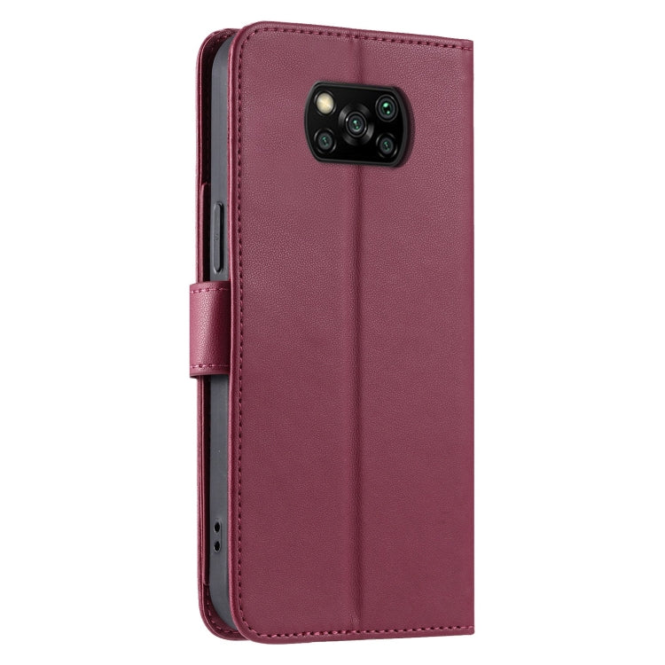 For Xiaomi Poco X3 / X3 NFC / X3 Pro Ring Buckle Rhombic Leather Phone Case