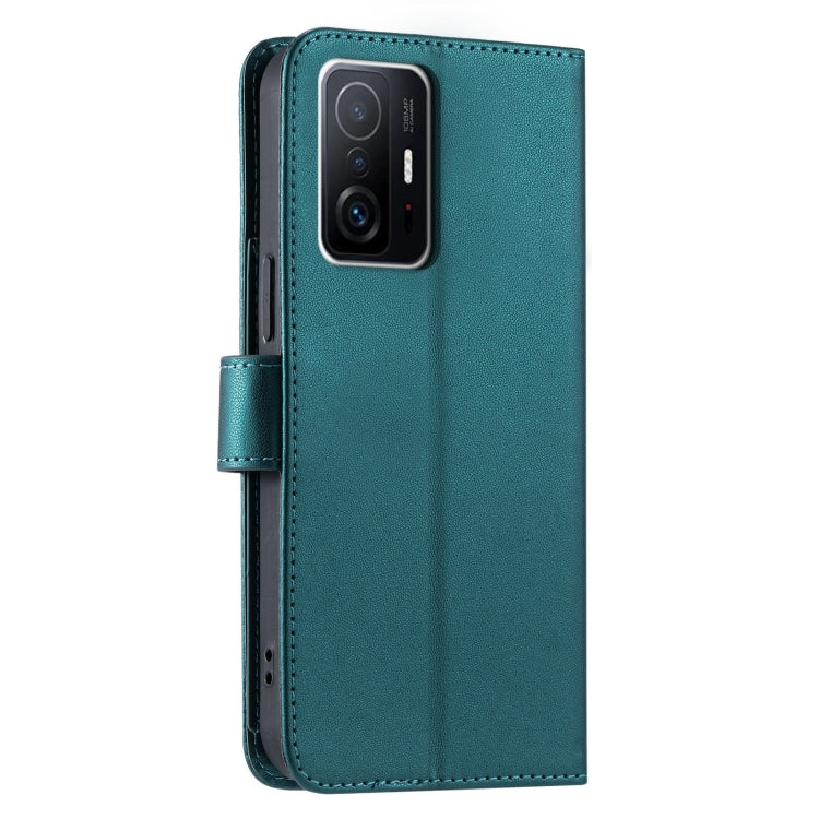 For Xiaomi 11T / 11T Pro Ring Buckle Rhombic Leather Phone Case
