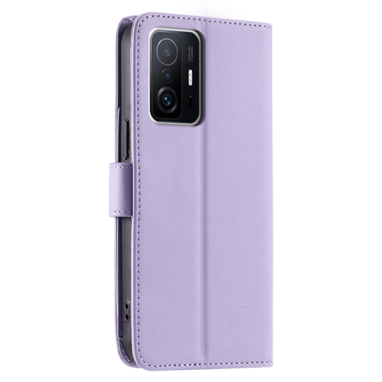 For Xiaomi 11T / 11T Pro Ring Buckle Rhombic Leather Phone Case