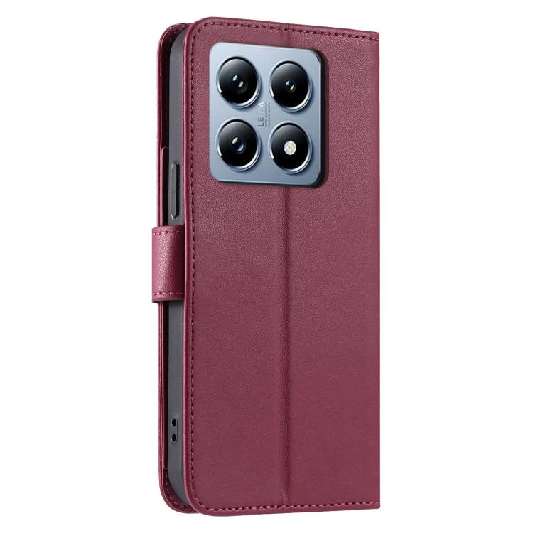 For Xiaomi 14T Ring Buckle Rhombic Leather Phone Case