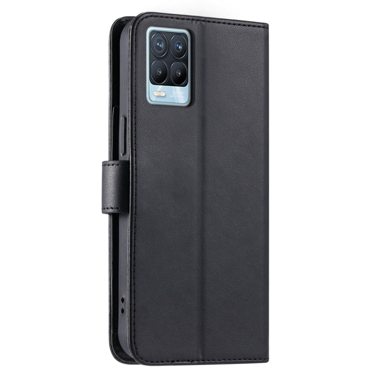 For Realme 8 4G / 8 Pro 4G Ring Buckle Rhombic Leather Phone Case