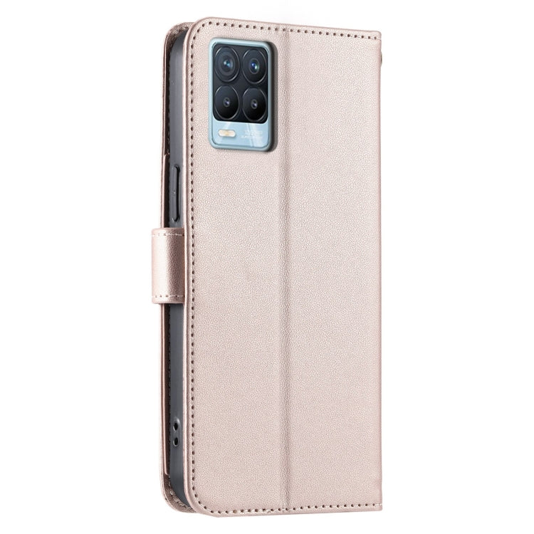 For Realme 8 4G / 8 Pro 4G Ring Buckle Rhombic Leather Phone Case