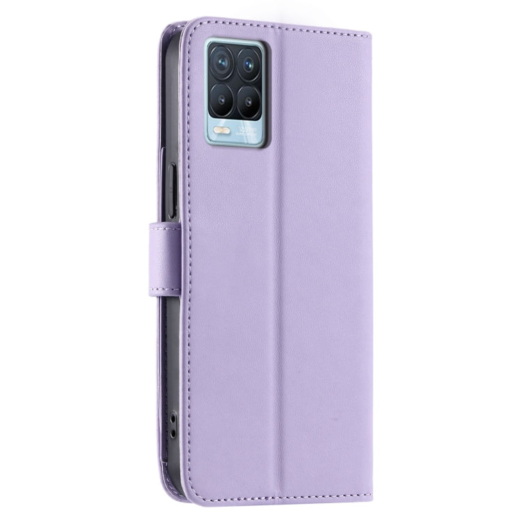 For Realme 8 4G / 8 Pro 4G Ring Buckle Rhombic Leather Phone Case