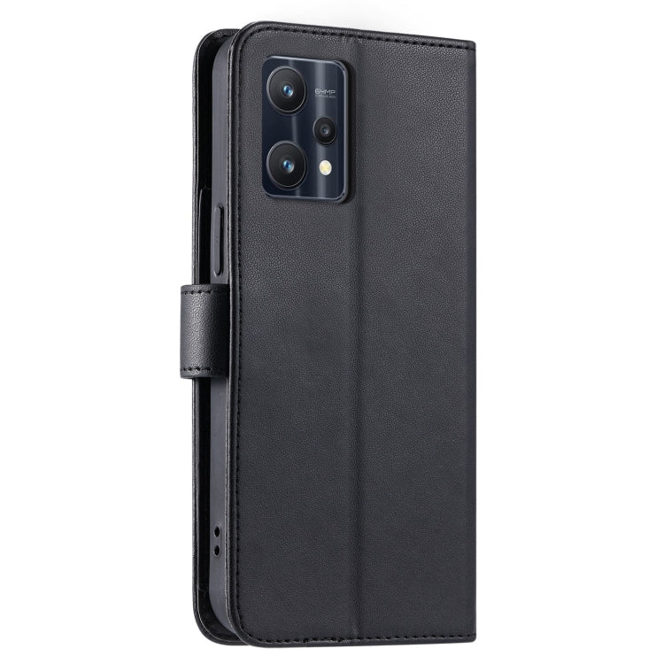 For Realme 9 Pro+ / 9 4G Ring Buckle Rhombic Leather Phone Case