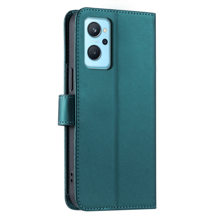 For Realme 9i Ring Buckle Rhombic Leather Phone Case