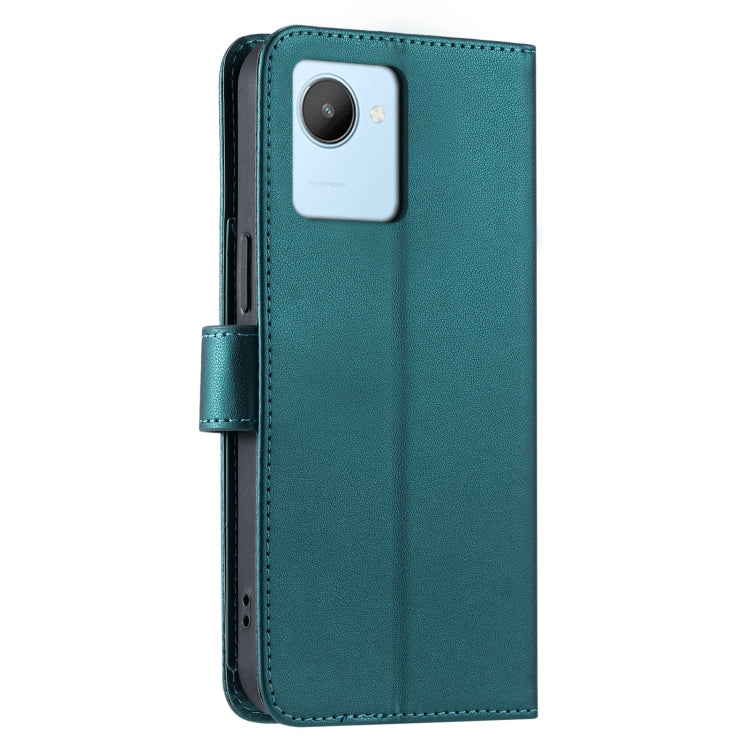 For Realme C30 / C30S Ring Buckle Rhombic Leather Phone Case