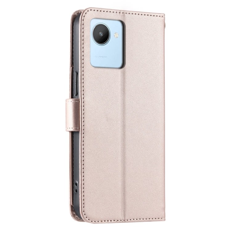 For Realme C30 / C30S Ring Buckle Rhombic Leather Phone Case