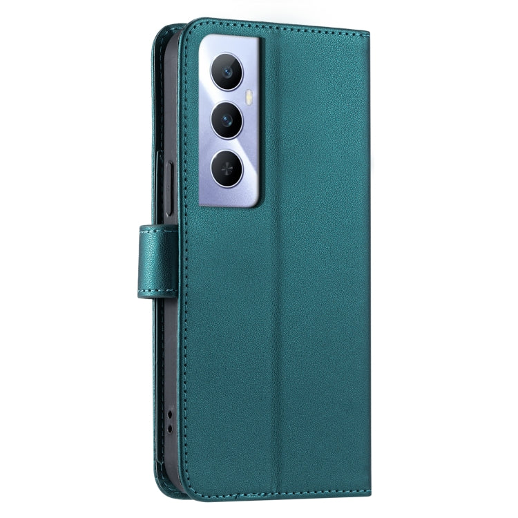 For Realme C65 4G Global Ring Buckle Rhombic Leather Phone Case
