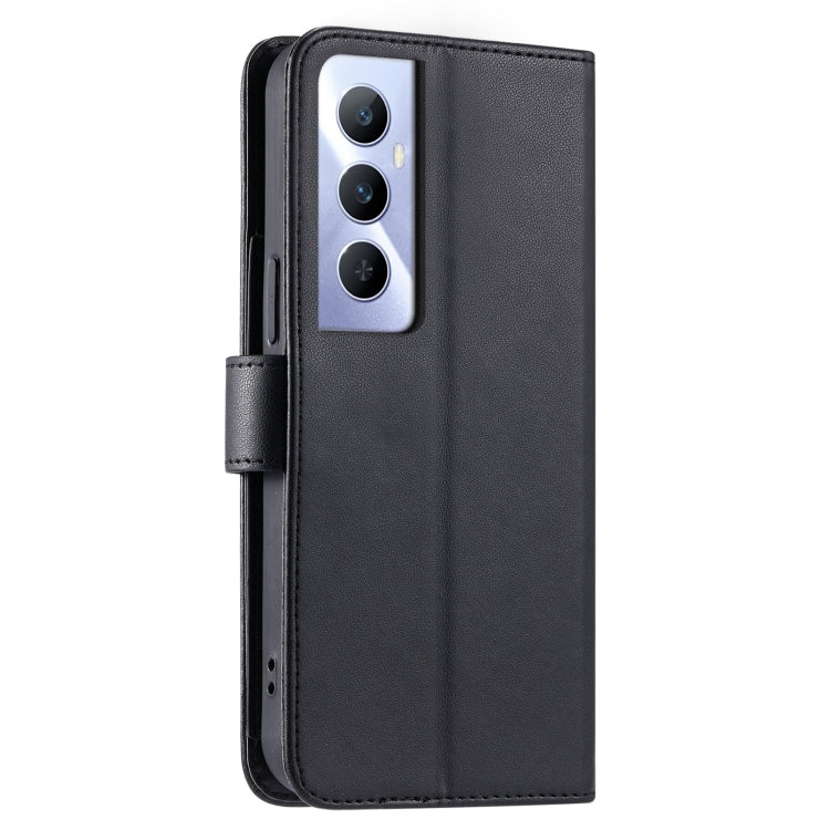 For Realme C65 4G Global Ring Buckle Rhombic Leather Phone Case