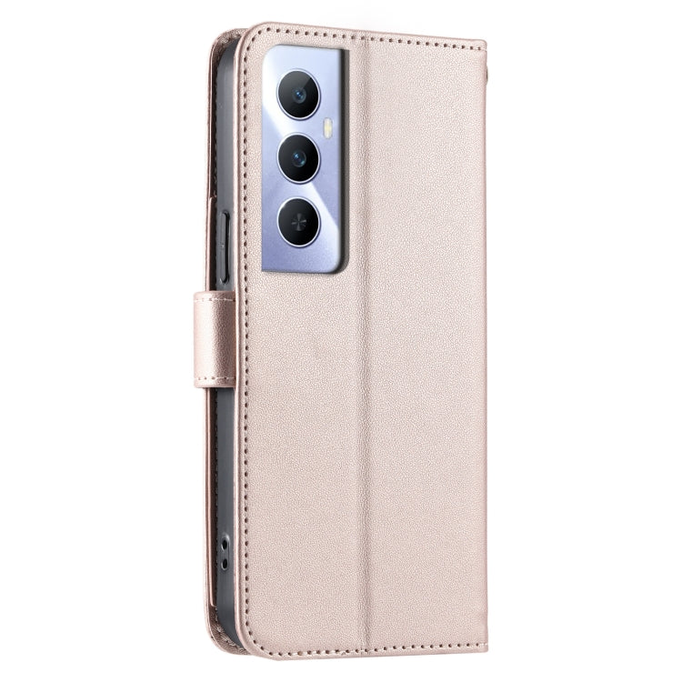 For Realme C65 4G Global Ring Buckle Rhombic Leather Phone Case