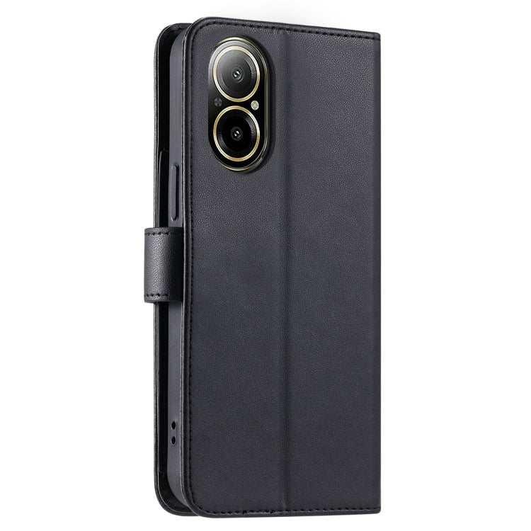 For Realme C67 4G Global Ring Buckle Rhombic Leather Phone Case