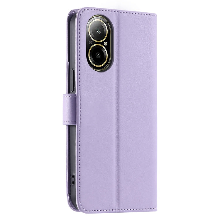 For Realme C67 4G Global Ring Buckle Rhombic Leather Phone Case