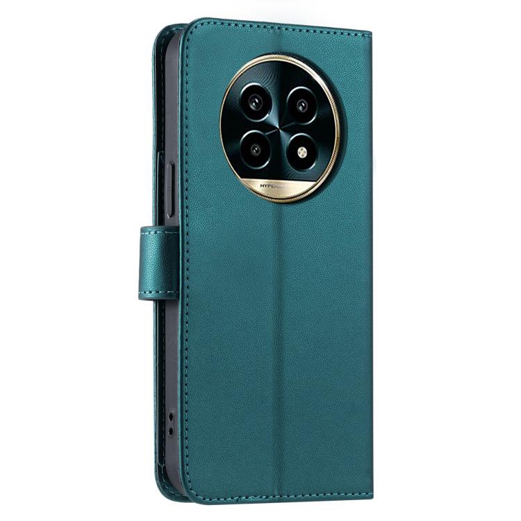 For Realme 13 Pro+ 5G Global Ring Buckle Rhombic Leather Phone Case