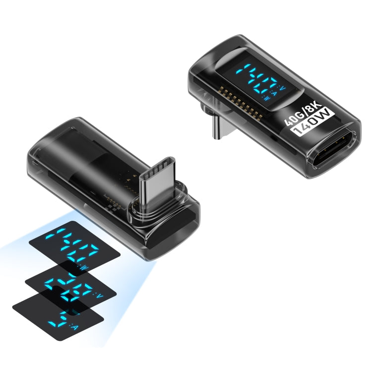 PD 140W Type-C / USB-C to Type-C / USB-C Digital Display Stereo Bend Adapter
