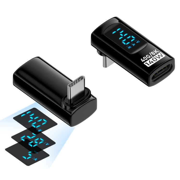 PD 140W Type-C / USB-C to Type-C / USB-C Digital Display Stereo Bend Adapter