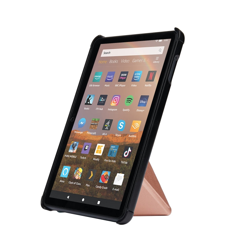 For Amazon Fire HD 8 (2020) Transformers Style Horizontal Flip Leather Case with Holder & Sleep / Wake-up Function