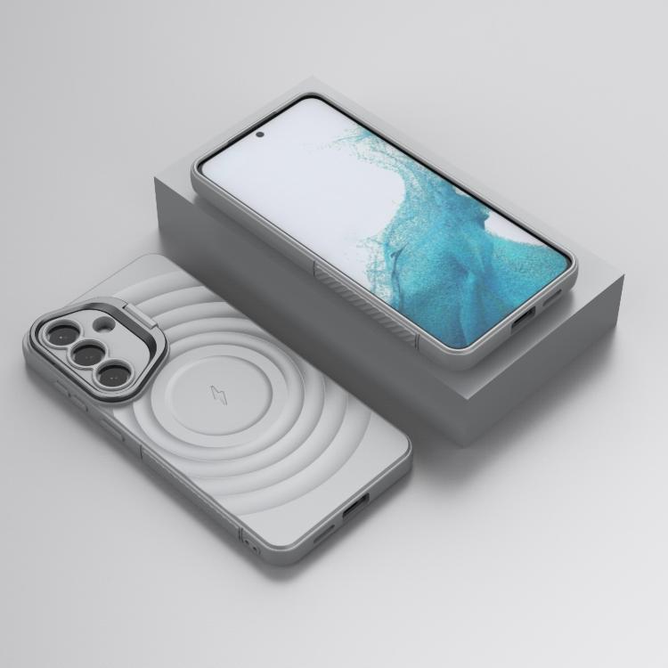 For Samsung Galaxy S26+ 5G Lens Frame Bracket Corrugated MagSafe Phone Case