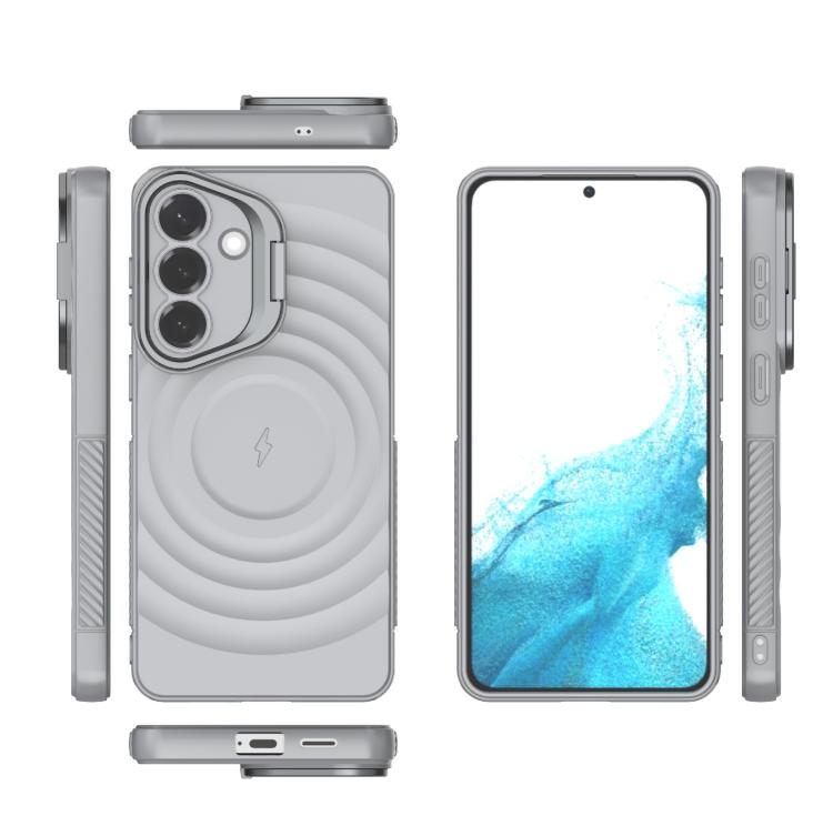 For Samsung Galaxy S26+ 5G Lens Frame Bracket Corrugated MagSafe Phone Case