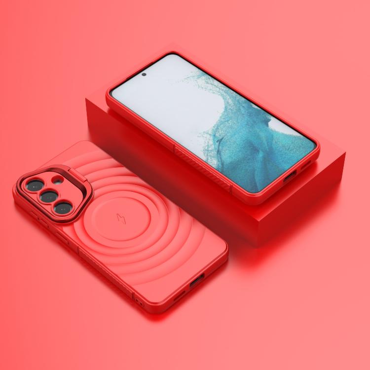 For Samsung Galaxy S26+ 5G Lens Frame Bracket Corrugated MagSafe Phone Case
