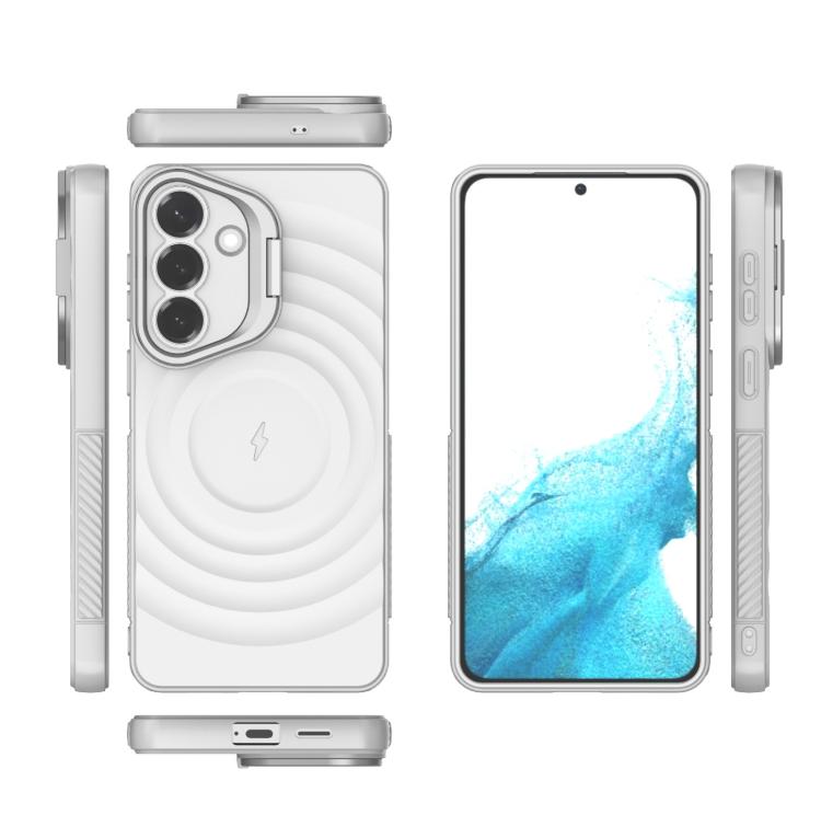 For Samsung Galaxy S26+ 5G Lens Frame Bracket Corrugated MagSafe Phone Case
