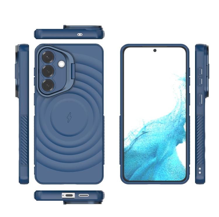 For Samsung Galaxy S26+ 5G Lens Frame Bracket Corrugated MagSafe Phone Case