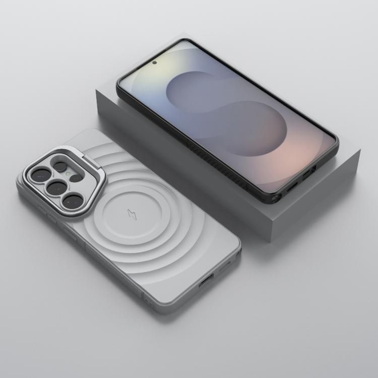 For Samsung Galaxy S26 Ultra 5G Lens Frame Bracket Corrugated MagSafe Phone Case