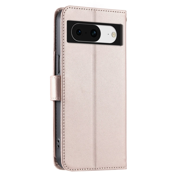 For Google Pixel 8 Ring Buckle Rhombic Leather Phone Case