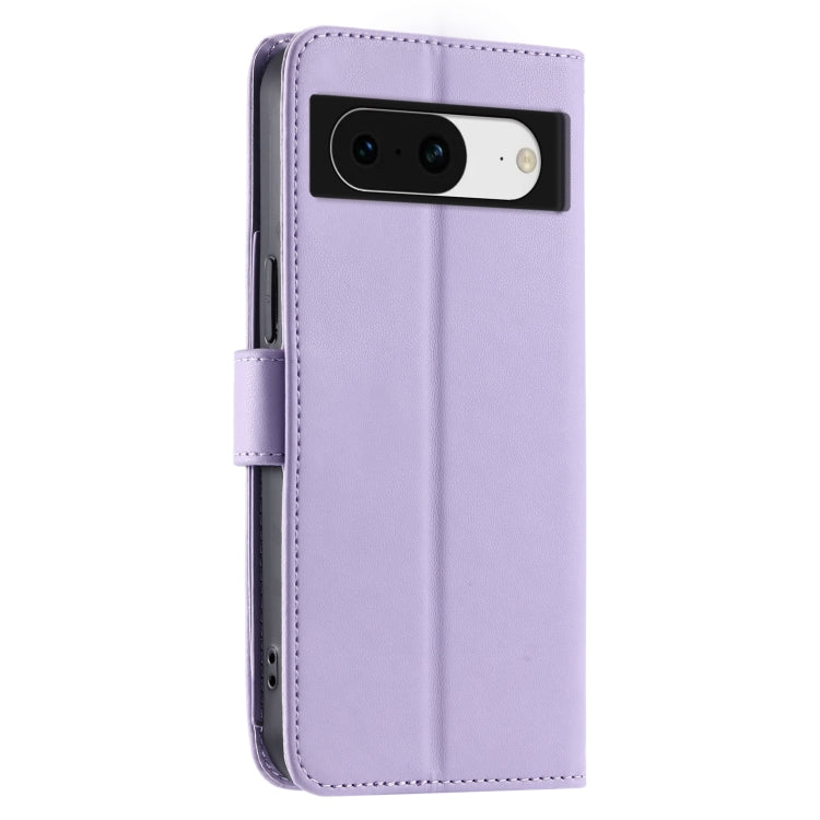 For Google Pixel 8 Ring Buckle Rhombic Leather Phone Case