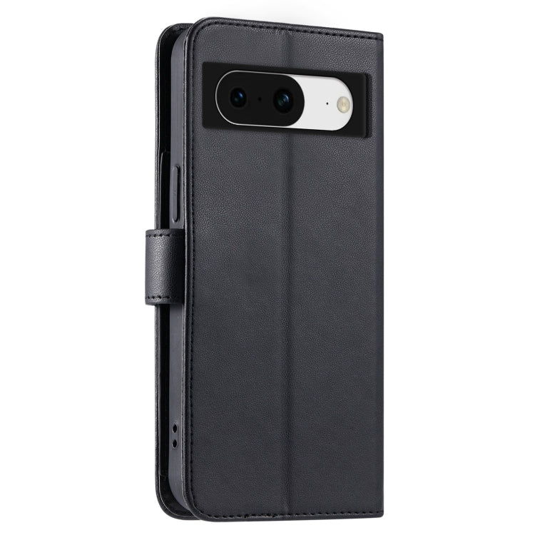 For Google Pixel 8a Ring Buckle Rhombic Leather Phone Case