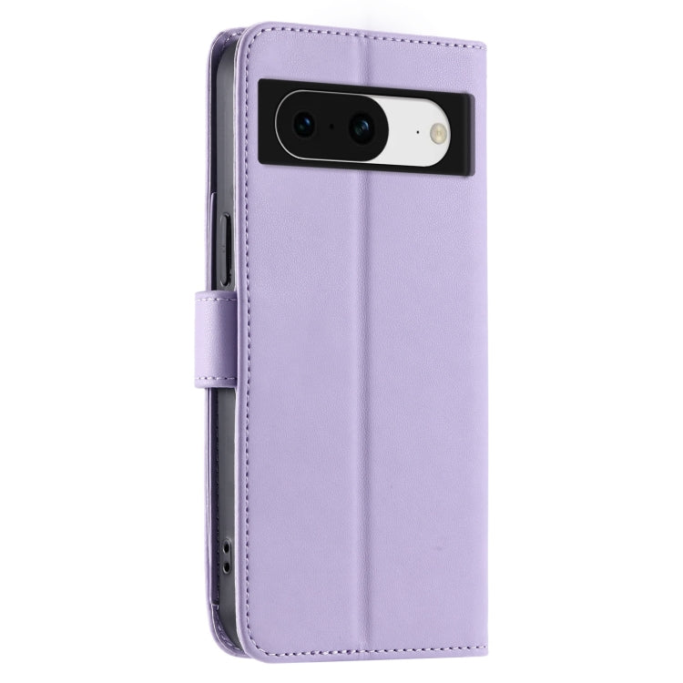 For Google Pixel 8a Ring Buckle Rhombic Leather Phone Case