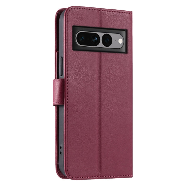 For Google Pixel 7 Pro Ring Buckle Rhombic Leather Phone Case