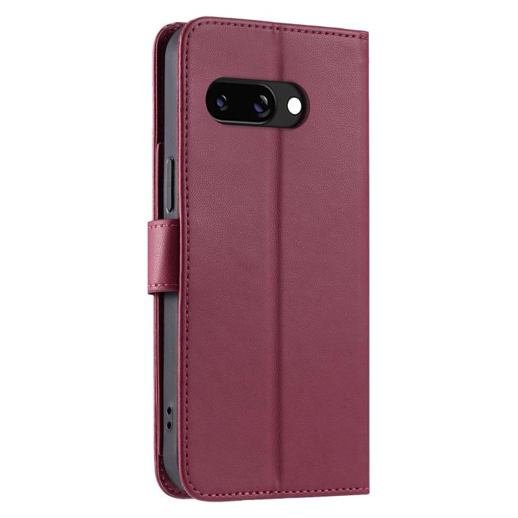 For Google Pixel 9a Ring Buckle Rhombic Leather Phone Case